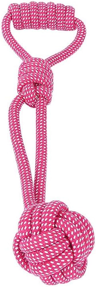 Pink Bite Resistant Rope Dog Toy