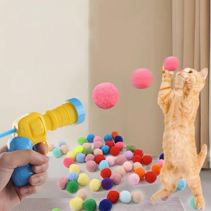 Pistolet de tir à balle en peluche pour chat