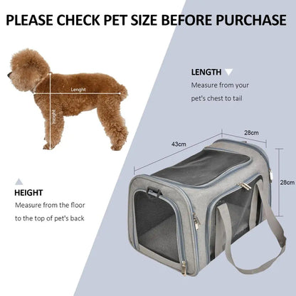 Airline Approved Dog Carrier Bag - Soft Sided Travel Backpack