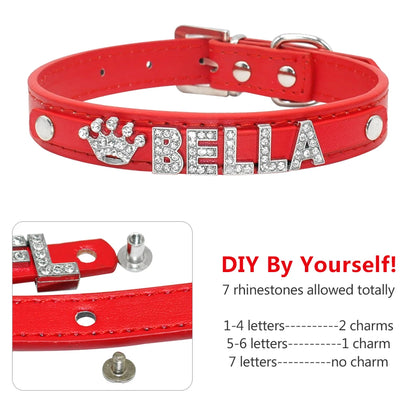 Personalized Rhinestone Dog Collar