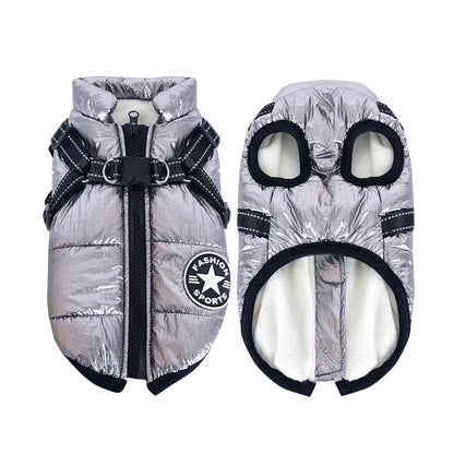 Cozy Waterproof Dog Jacket with Harness