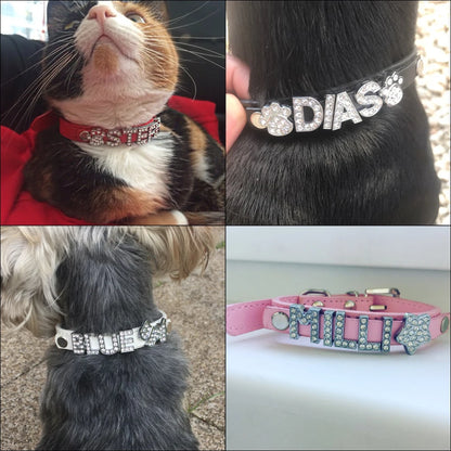 Personalized Rhinestone Dog Collar