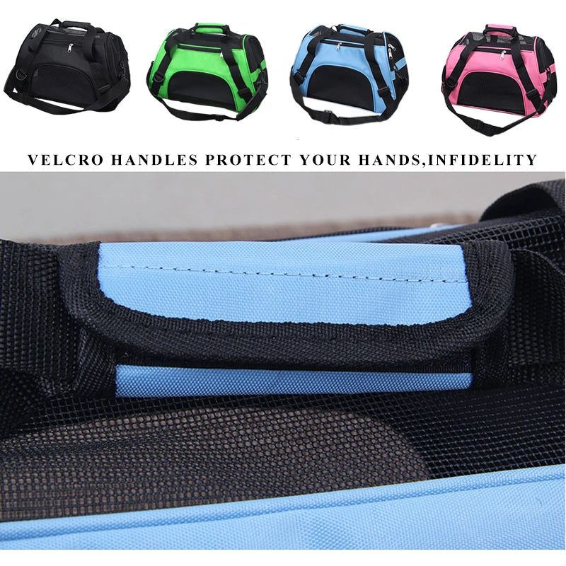 Portable Mesh Pet Carrier Bag