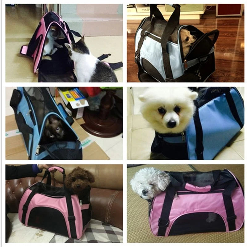 Portable Mesh Pet Carrier Bag