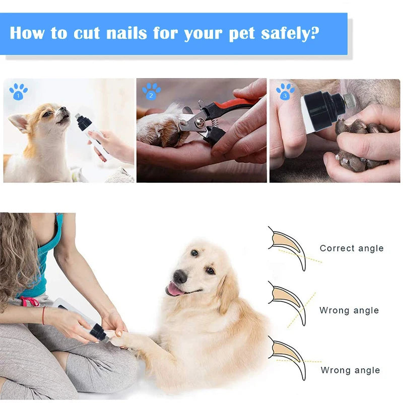 Painless USB Charging Dog Nail Grinders