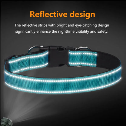 Reflective Neoprene Padded Dog Collar