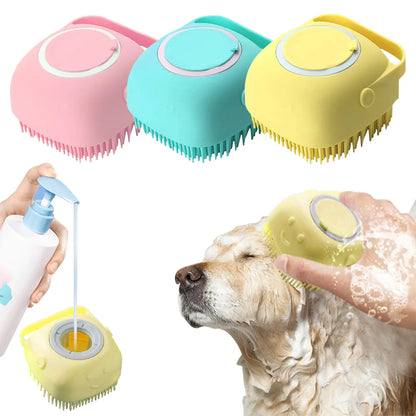 Masseur de shampooing pour animaux de compagnie en silicone