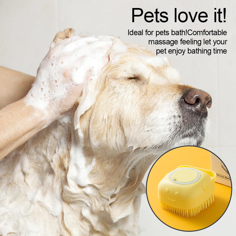 Masseur de shampooing pour animaux de compagnie en silicone