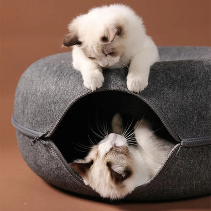 Foldable Donut Cat Bed & Tunnel