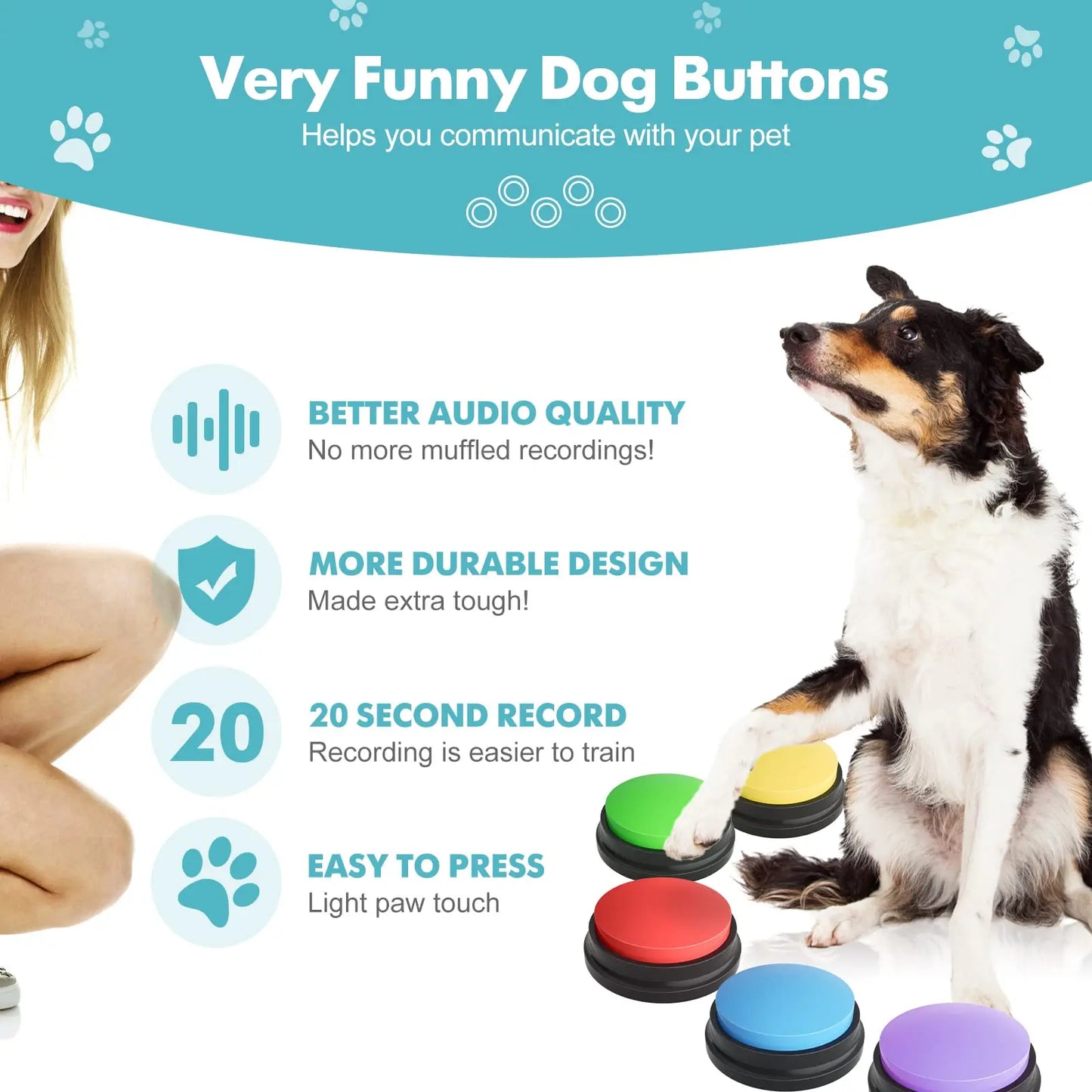 Voice Recording Buttons for Pets