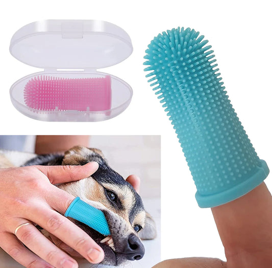 Brosse à dents pour animaux de compagnie en silicone super doux