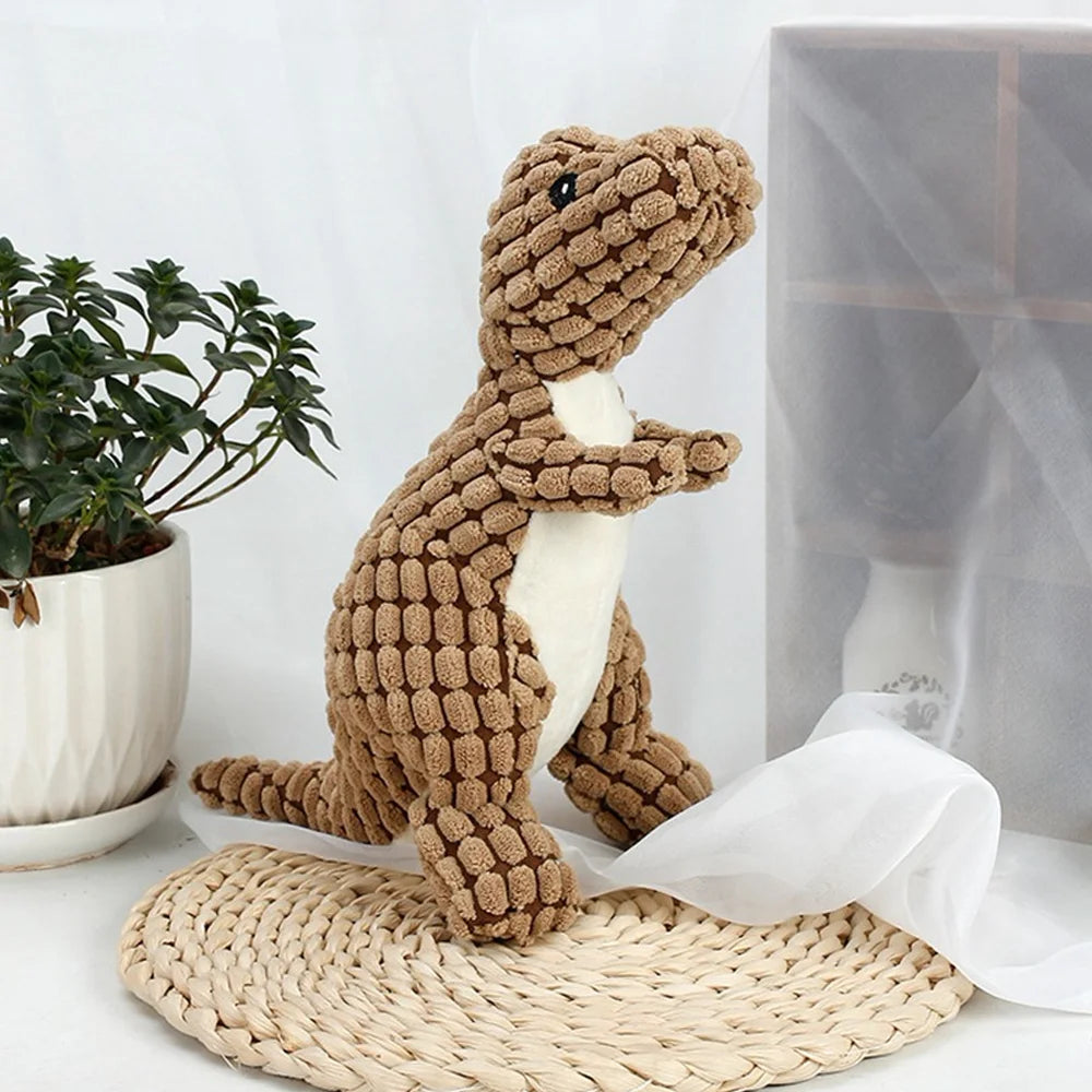 Dinosaur Pet Plush Interactive Chew Toy