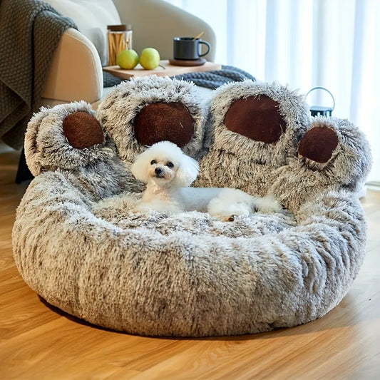 Canapé confortable en forme de patte pour animaux de compagnie