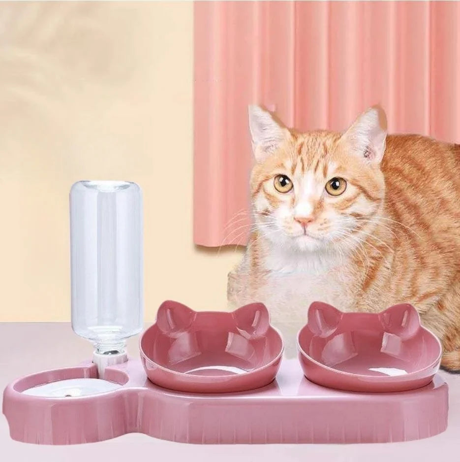 Pet Duo Feeder: Automatic Food & Water Bowl