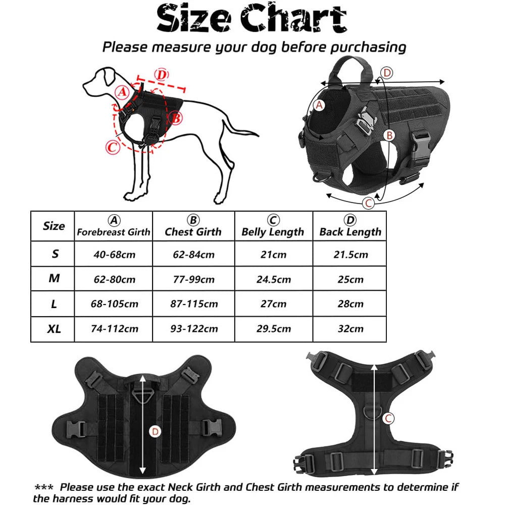 Tactical Dog Harness & Leash Set