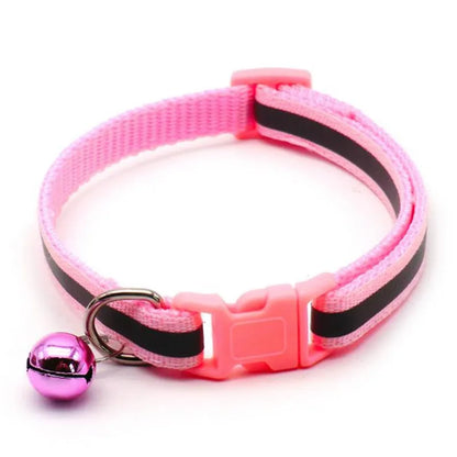 Colorful Reflective Pet Collar with Bell