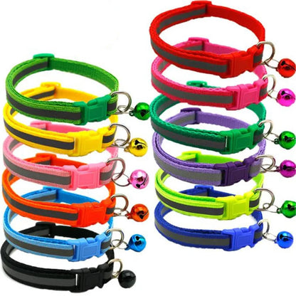 Colorful Reflective Pet Collar with Bell