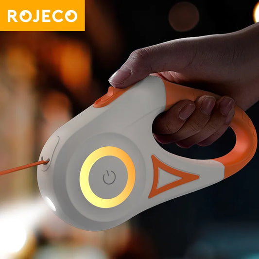 ROJECO 5M LED Retractable Dog Leash