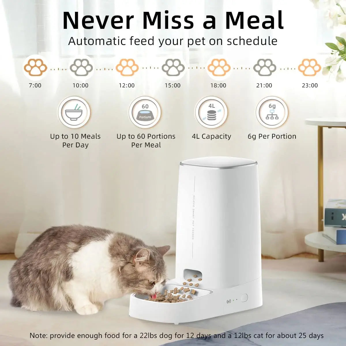 ROJECO Smart Pet Feeder