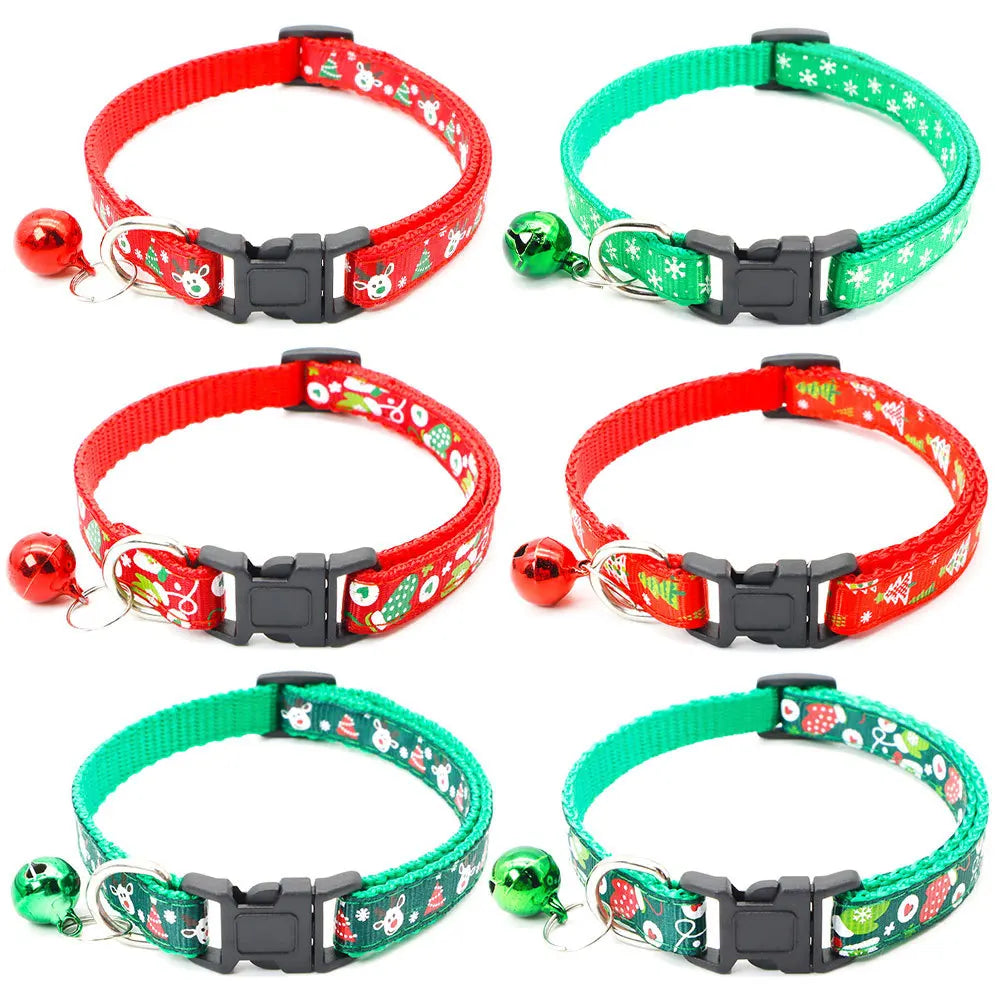 Christmas Bell Nylon Pet Collar