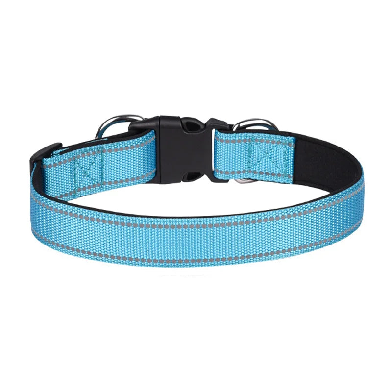 Reflective Neoprene Padded Dog Collar