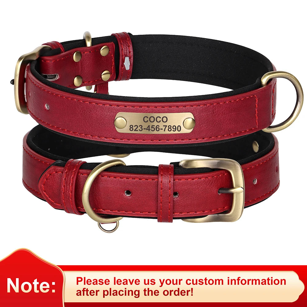 Personalized Leather Dog Collar