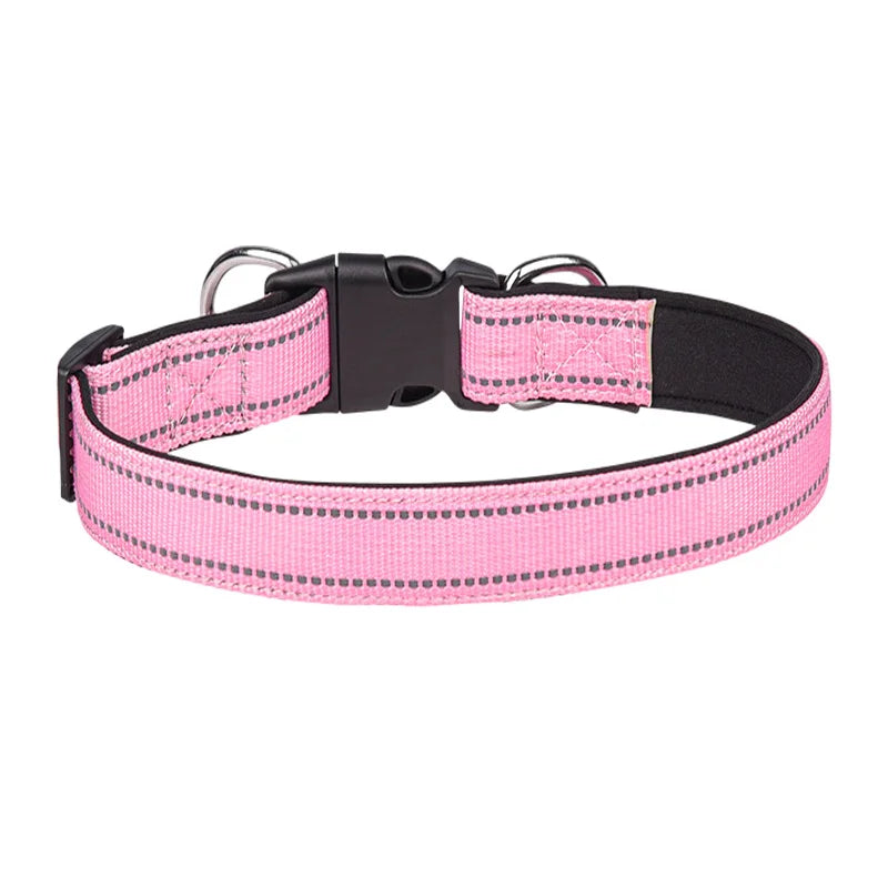 Reflective Neoprene Padded Dog Collar