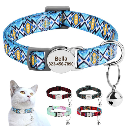 Collier de chat personnalisé imprimé