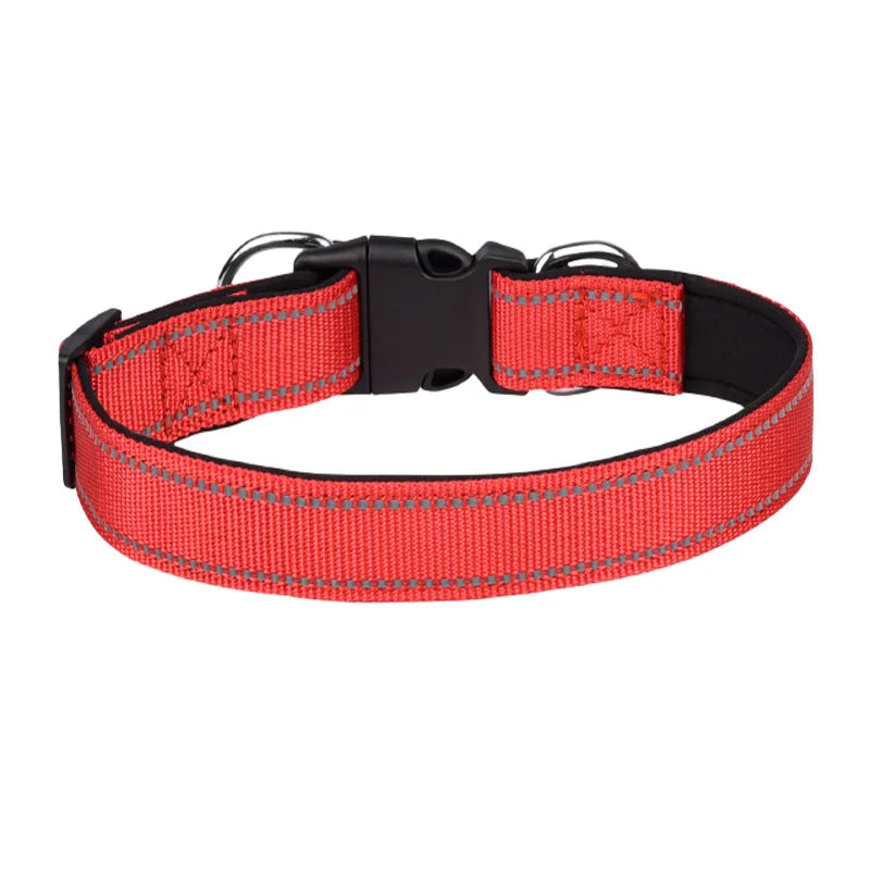 Reflective Neoprene Padded Dog Collar