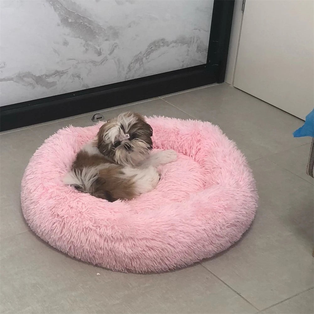 Super Soft Dog Donut Plush Bed