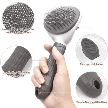 Self-Cleaning Pet Hair Remover Brush