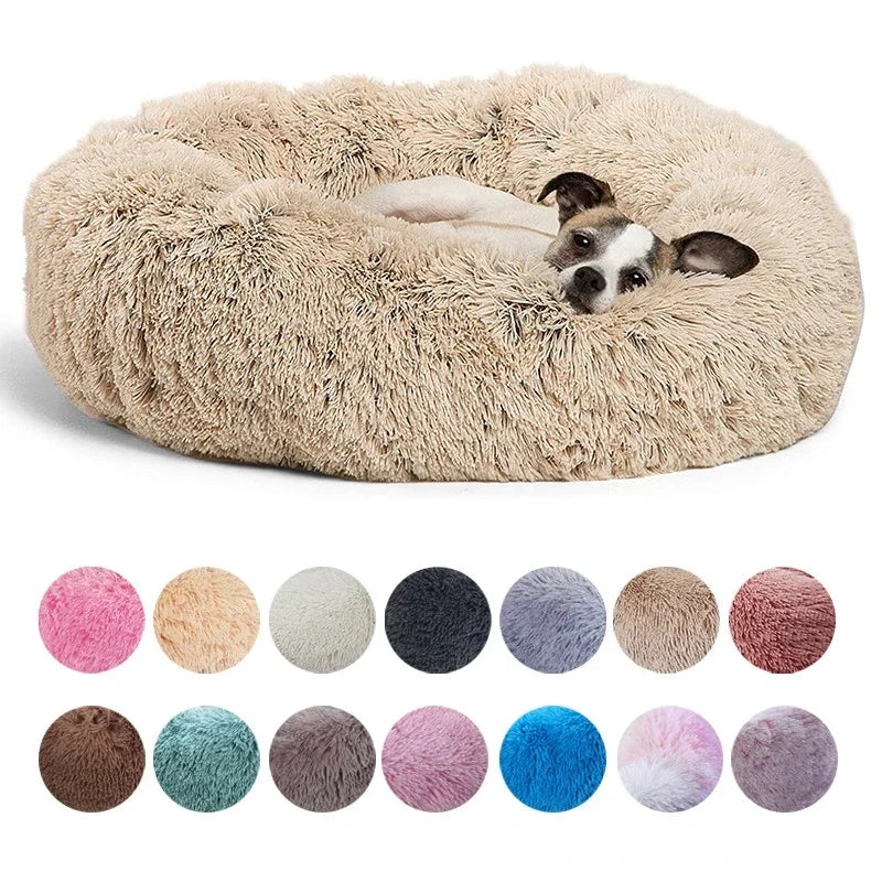 Super Soft Dog Donut Plush Bed