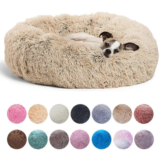 Lit en peluche beignet pour chien super doux