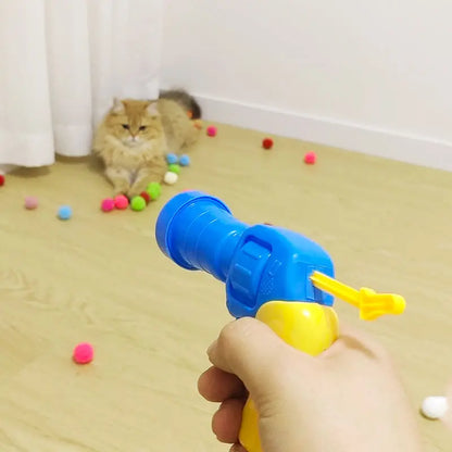 Pistolet de tir à balle en peluche pour chat