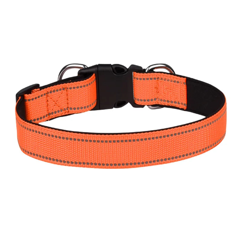 Reflective Neoprene Padded Dog Collar