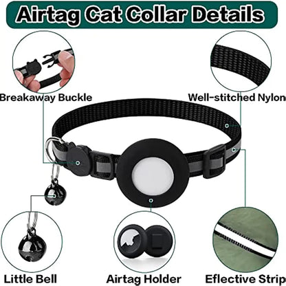 Reflective Airtag Cat Collar