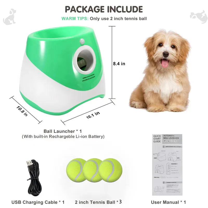 Lanceur automatique de tennis pour chiens