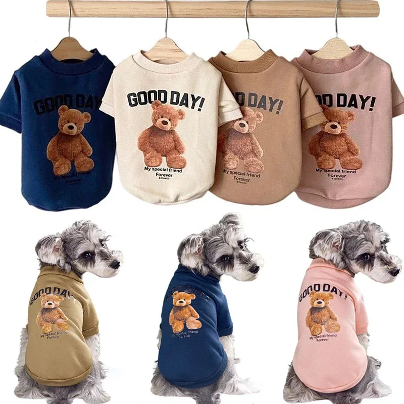 Cute Bear Pattern Dog Sweatshirt