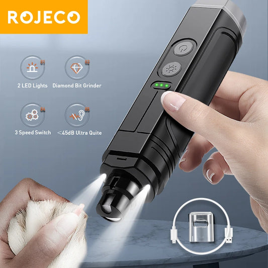 ROJECO P3 Broyeur à ongles électrique pour animaux de compagnie