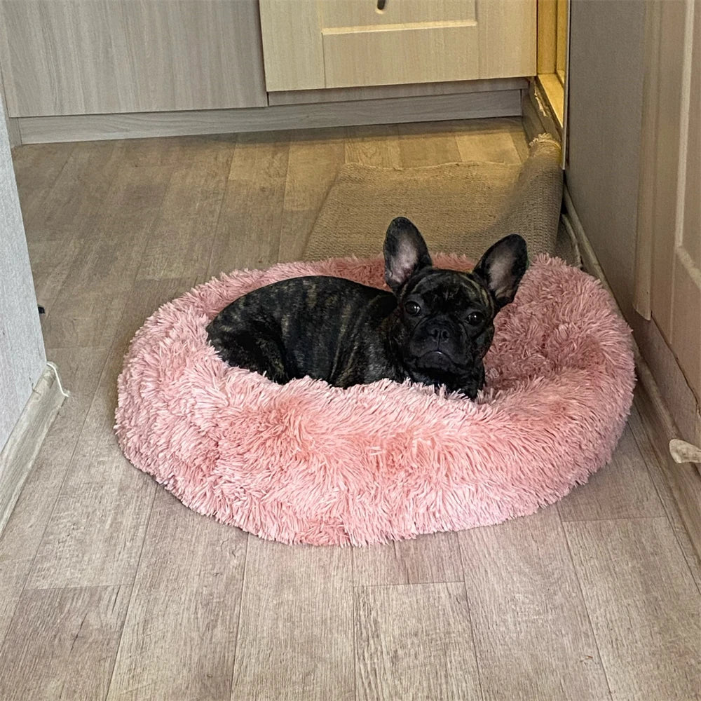 Super Soft Dog Donut Plush Bed