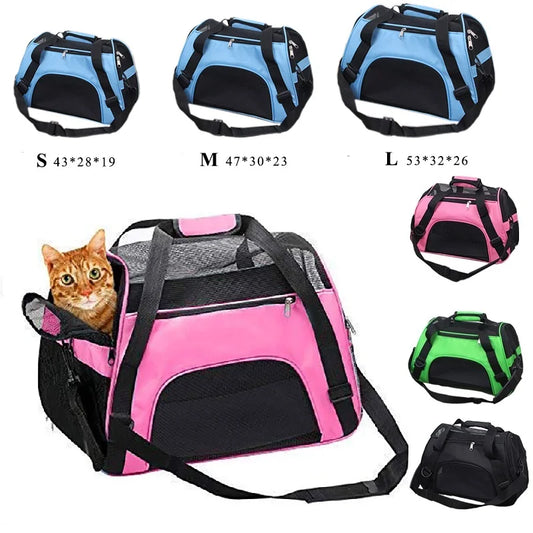 Portable Mesh Pet Carrier Bag