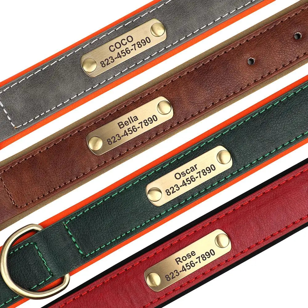 Personalized Leather Dog Collar