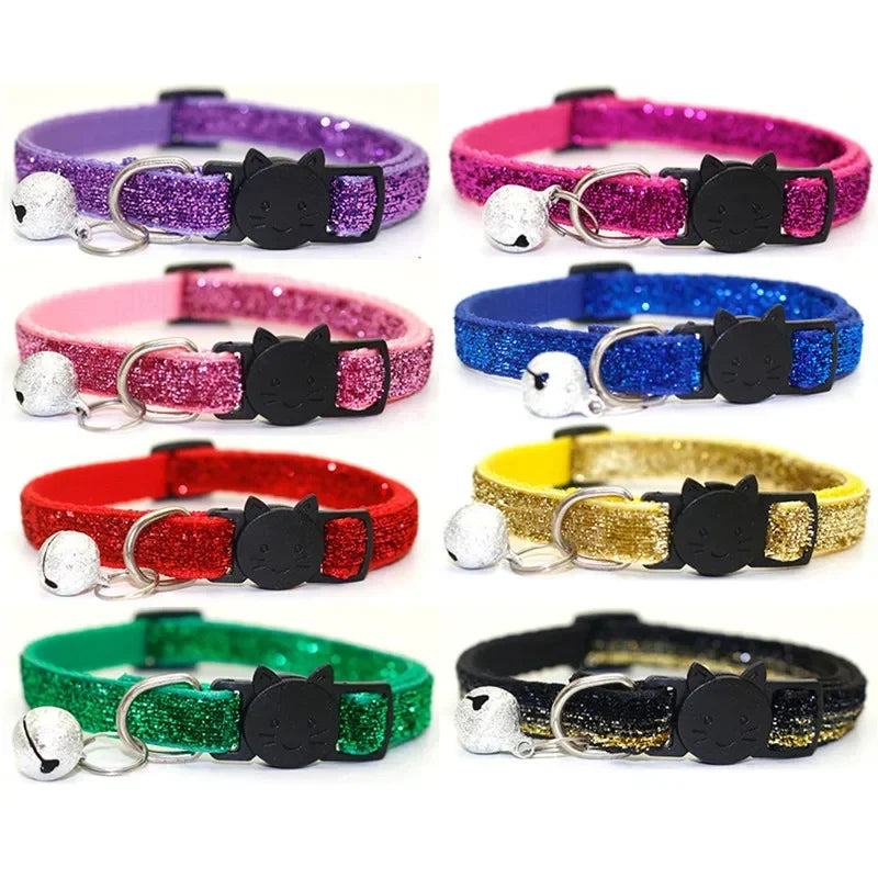 Sequin Pet Collar with Bell