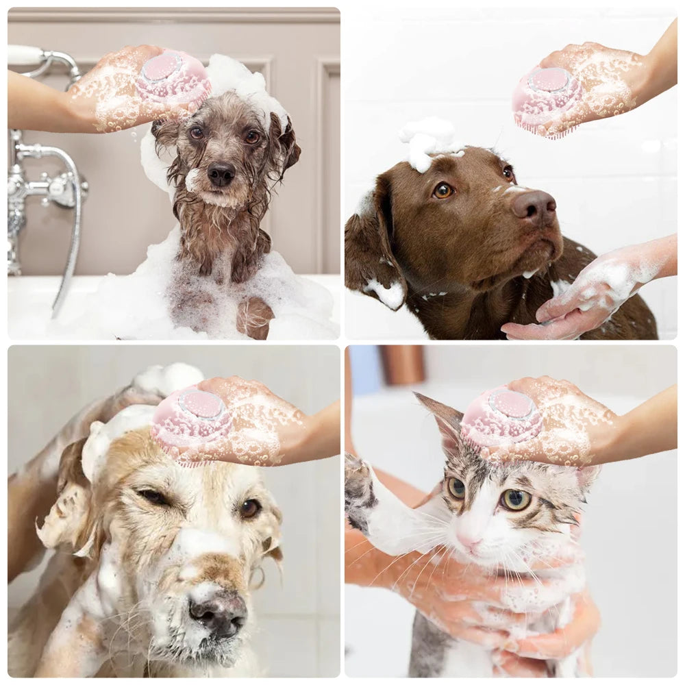 Masseur de shampooing pour animaux de compagnie en silicone