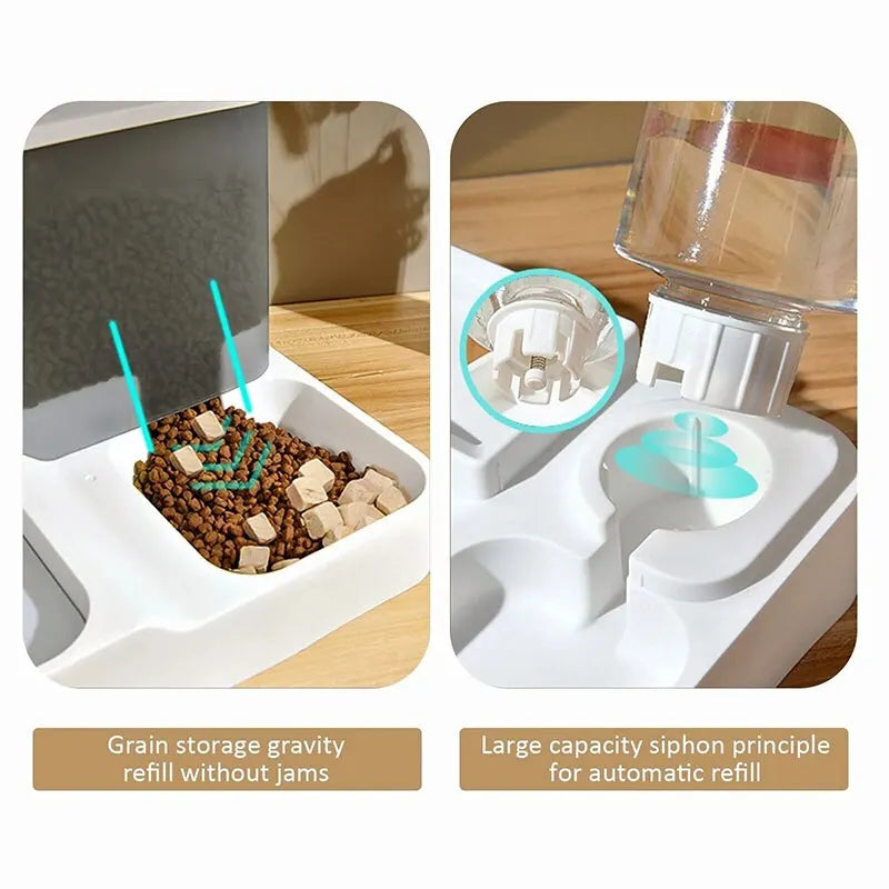 Automatic Pet Feeder & Waterer Combo