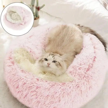 Soft Plush Cat Bed with Cover