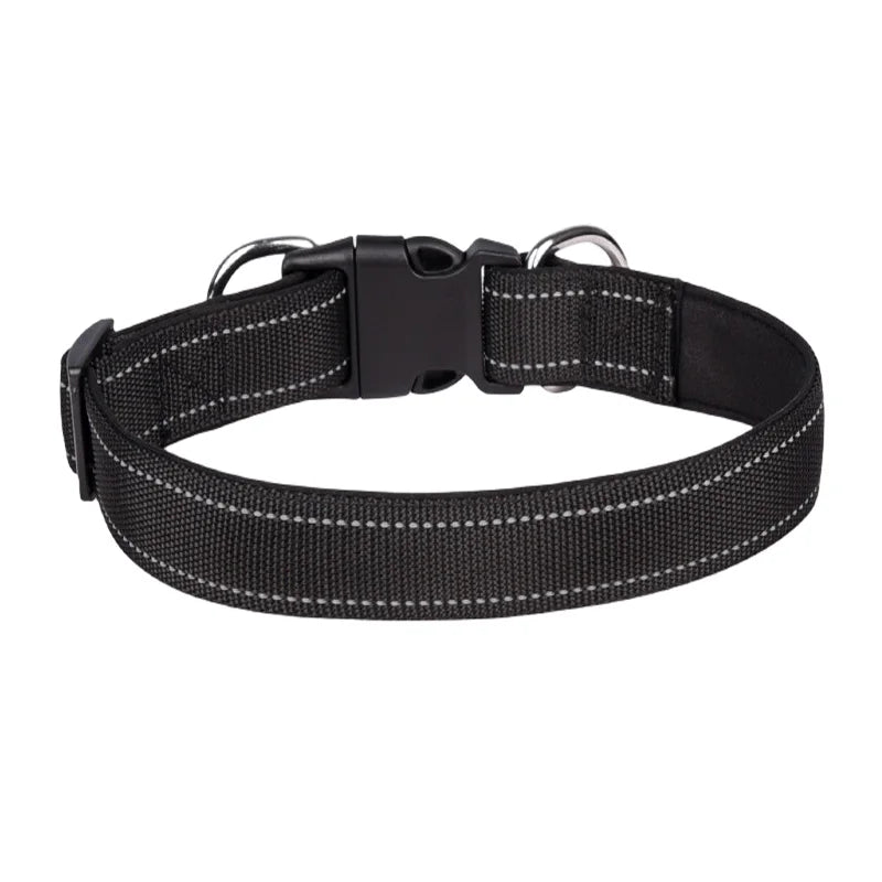 Reflective Neoprene Padded Dog Collar