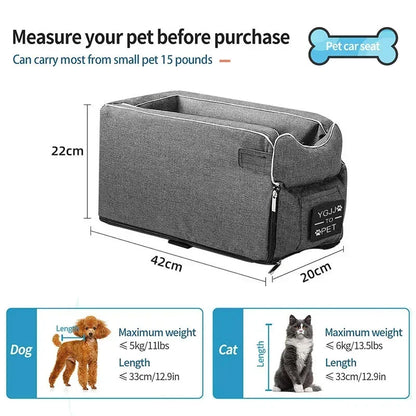 Portable Pet Car Seat - Travel Safety