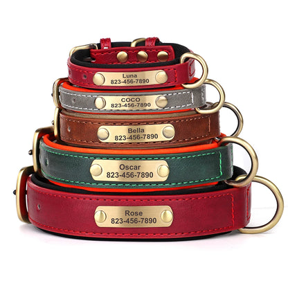 Personalized Leather Dog Collar