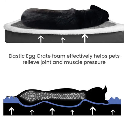 Lit pour chien avec fermeture éclair et matelas amovible